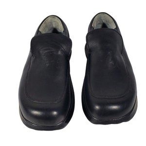 Kalso Earth Black Leather Determine Shoes Loafer Store Display Men 7.5 Women 9.5